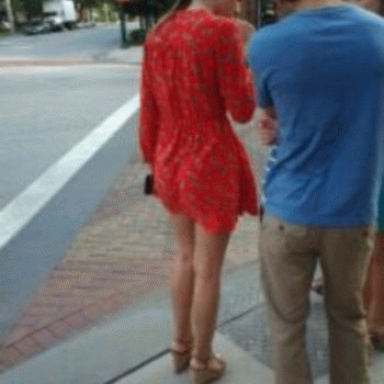 Sloth (USA-2) : I Am So Glad That I Wore a Short Clingy Dress Without a Slip. I Am Even More Glad That a Guy Behind 